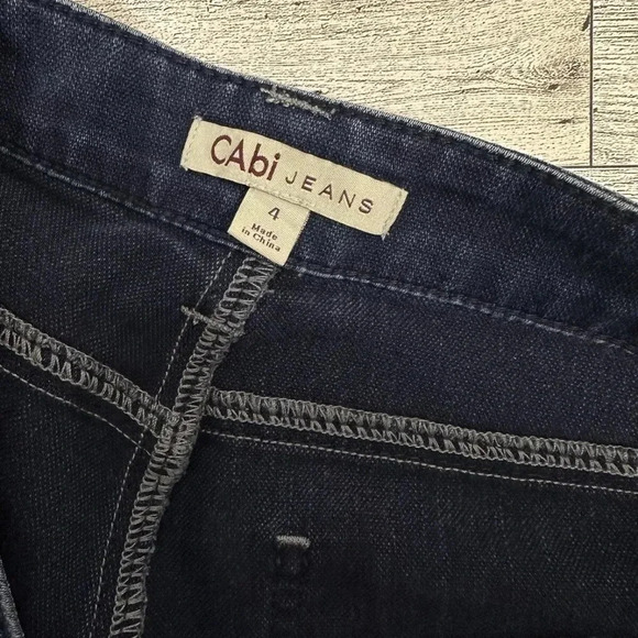 Cabi Skinny Jeans Mid Rise Dark Wash Stretch Denim Jeans Sz 4 style# 514 - Picture 7 of 8